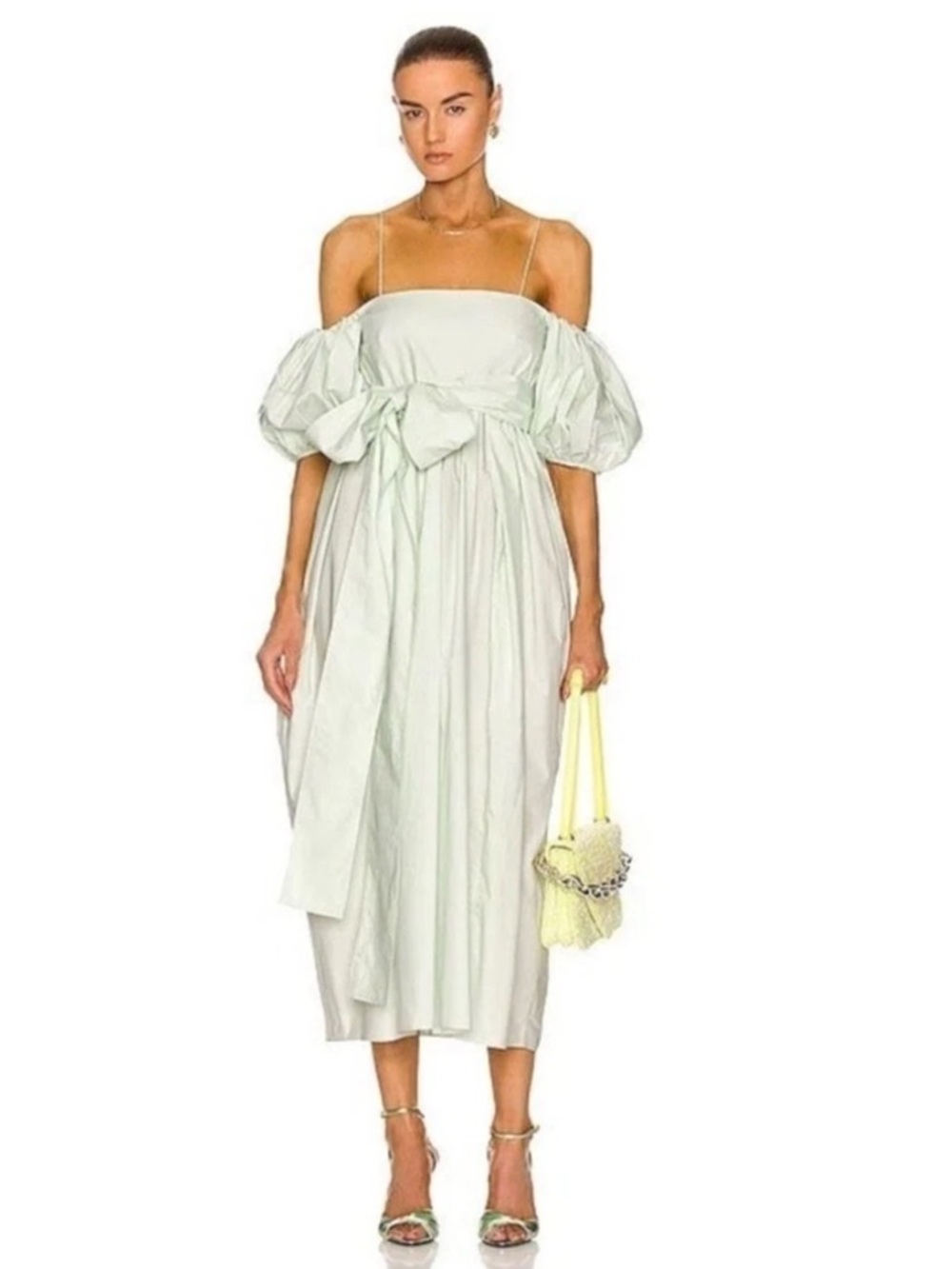 Cecilie Bahnsen Mint Green Cotton
Poplin Joel Midi Dress Sz 8